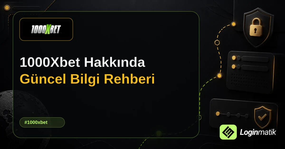 1000Xbet Hakkında Güncel Bilgi Rehberi - 1000Xbet Loginmatik rehber görseli