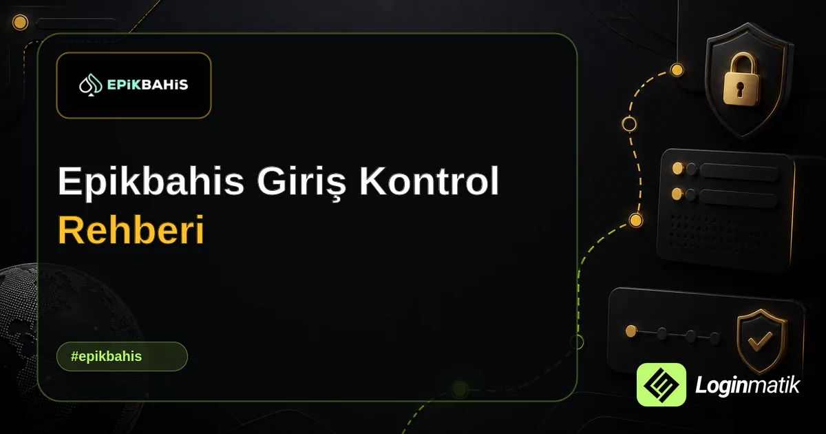 Epikbahis Giriş Kontrol Rehberi - Epikbahis Loginmatik rehber görseli
