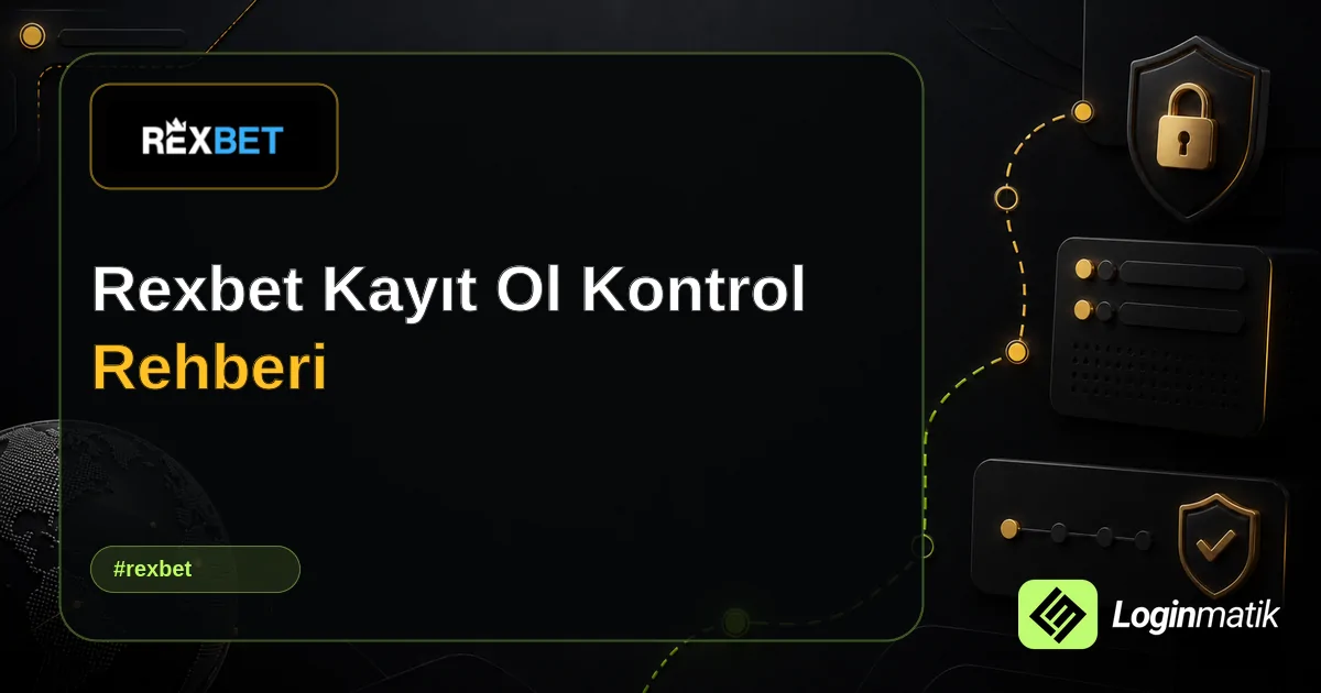 Rexbet Kayıt Ol Kontrol Rehberi - Rexbet Loginmatik rehber görseli