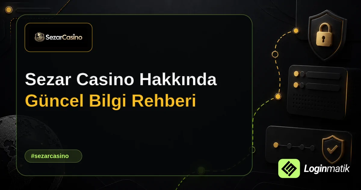 Sezar Casino Hakkında Güncel Bilgi Rehberi - Sezar Casino Loginmatik rehber görseli