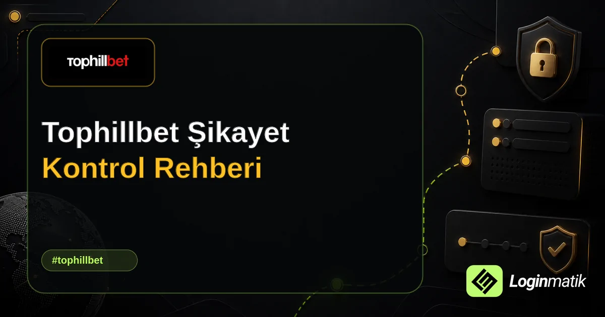 Tophillbet Şikayet Kontrol Rehberi - Tophillbet Loginmatik rehber görseli